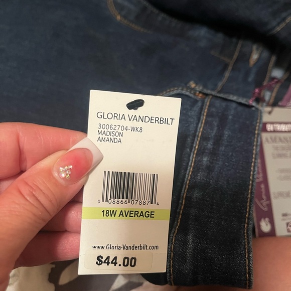 18W Average Brand New AMANDA Supreme Stretch Jeans Gloria Vanderbilt - Picture 5 of 8